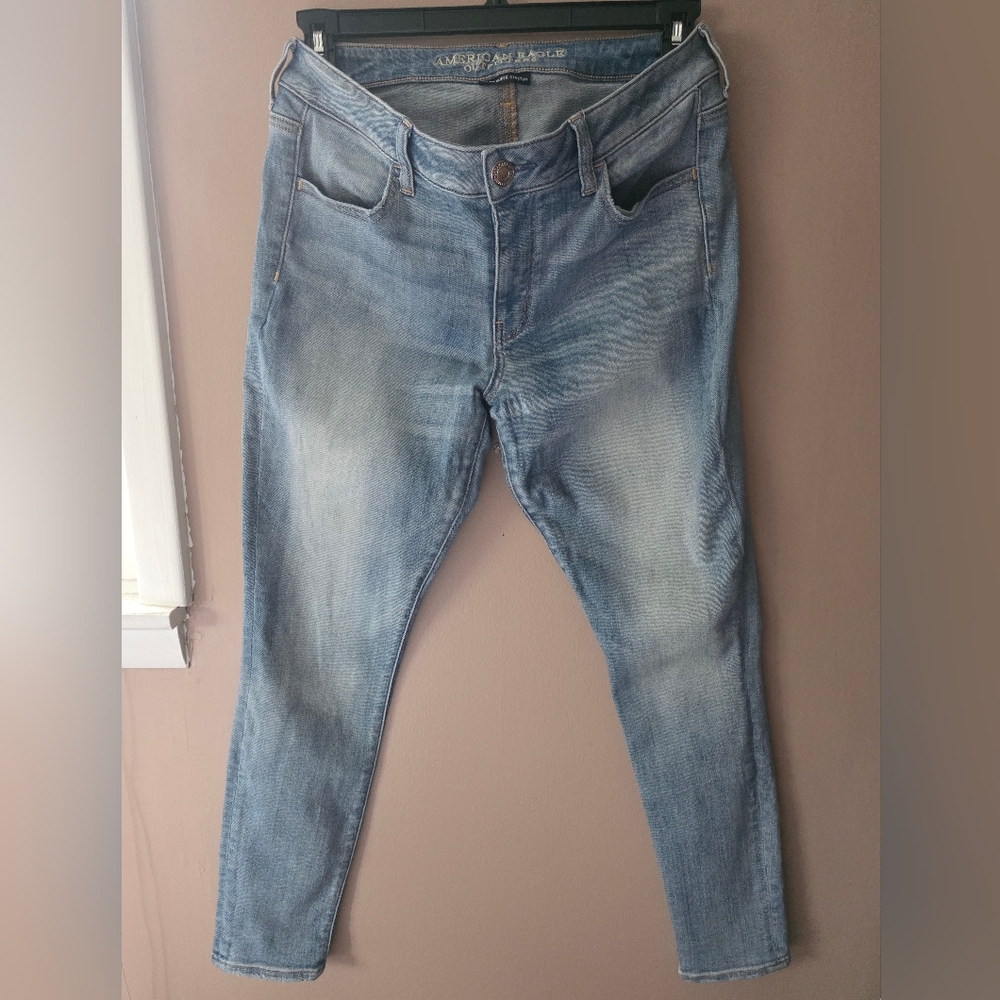 American Eagle Outfitters Blue Skinny Jeans with Modern Fit